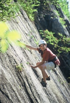 Picture of a Camper Rock Climbing