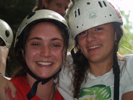 2 female Campers pose for a picture