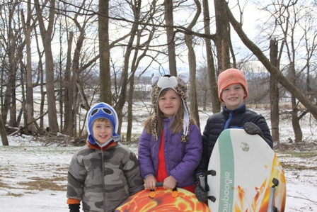 Picture of 3 Teen Campers with their Wakeboards 