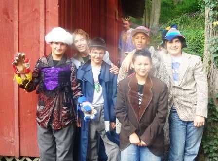 6 male Campers posing for a group picture.