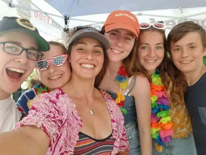 A group of Campers pose for a picture
