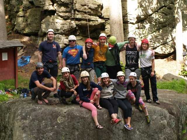 A group of Campers posing for a picture.