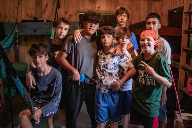 A group of Campers pose for a picture