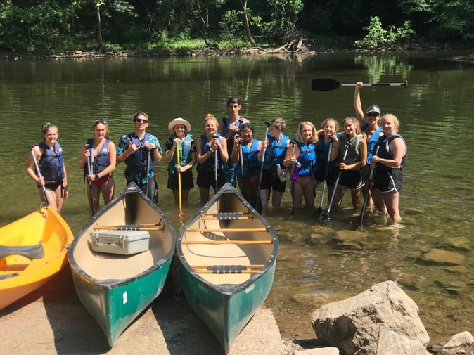A group of Campers pose for a picture