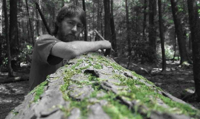 Picture of a Camper in the woods