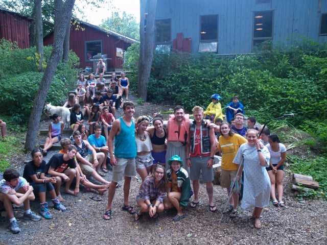 A group of Campers posing for a picture.