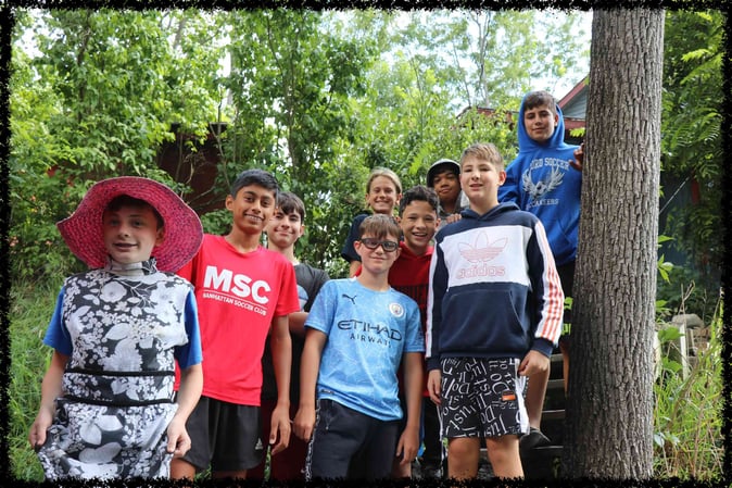 A group of Campers pose for a picture