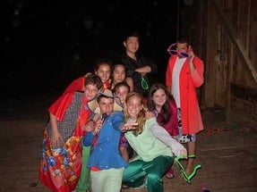 A group of teen Campers posing for a picture.