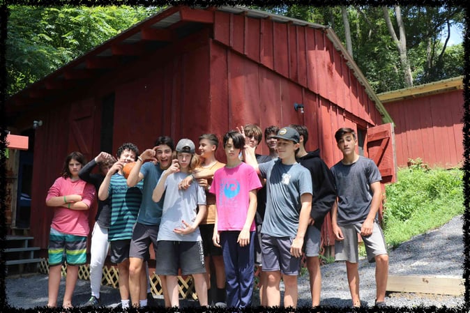 A group of Campers pose for a picture