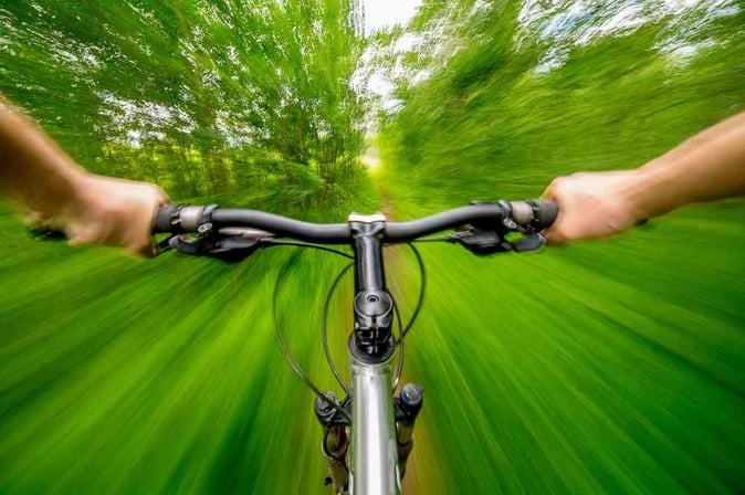 Picture of a bike in motion