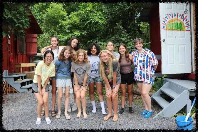 A group of Teen Campers pose for a picture