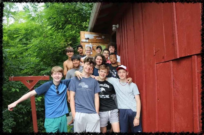 A group of Teen Campers pose for a group picture