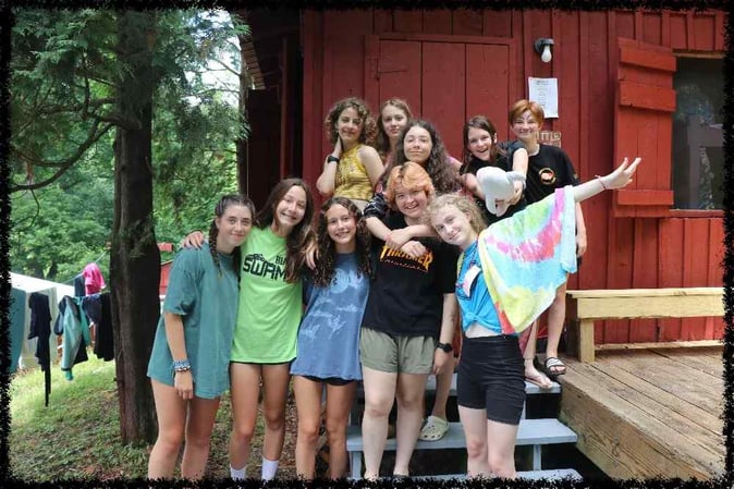 A group of Teen Campers pose for a picture