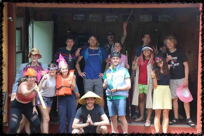A group of Campers pose for a picture
