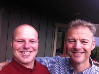 Picture of the camp director, Jud with Neal a former rock climbing instructor at SMA.