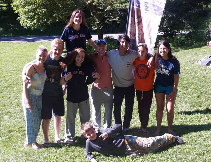 A group of Teen Campers pose for a picture