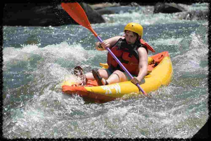 A Camper White Water Rafting