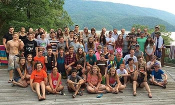 A group of Campers pose for a picture.