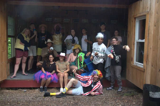 A group of Campers pose for a picture.