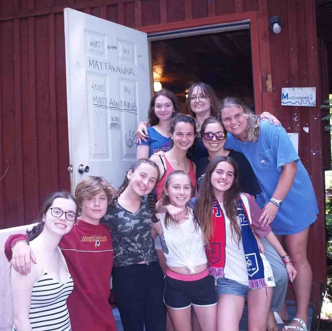 A group of female Campers pose for a picture.