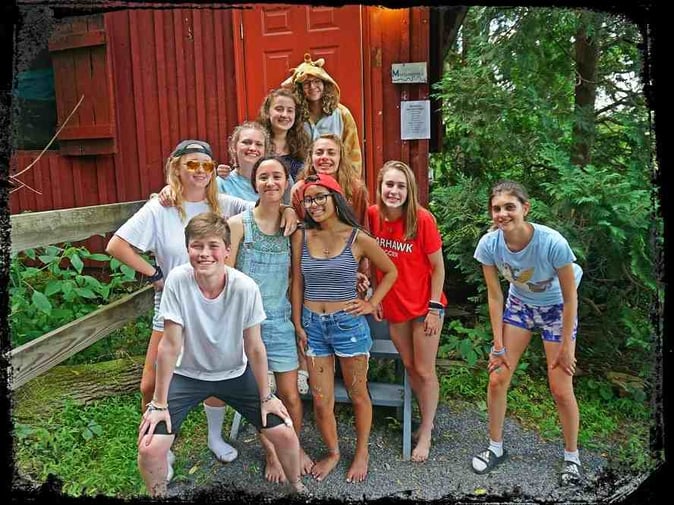 A group of Campers posing for a picture.