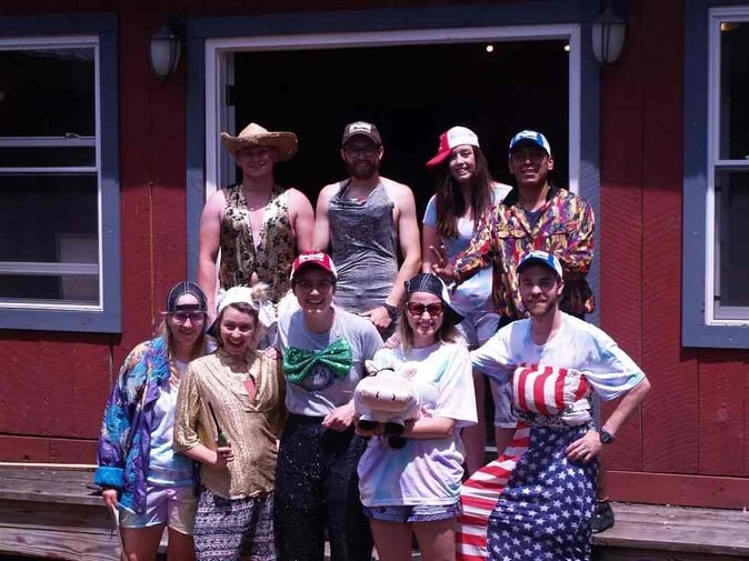 A group of Campers pose for picture.