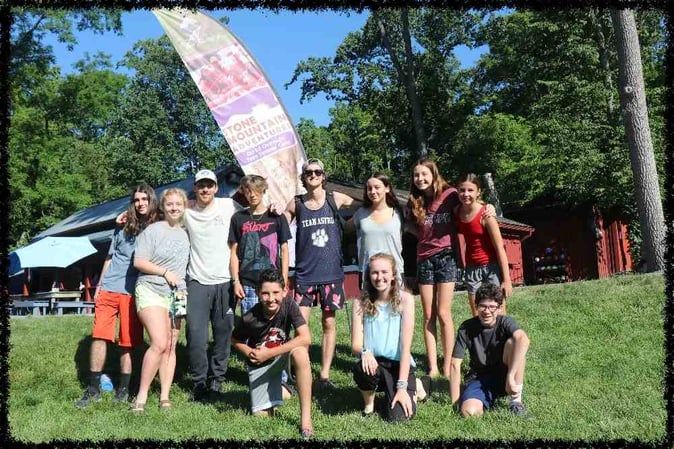 A group of Campers pose for a picture.