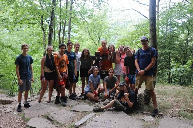 A group of Campers pose for a picture