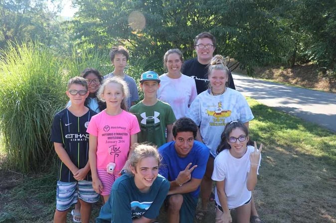 A group of Campers pose for a picture