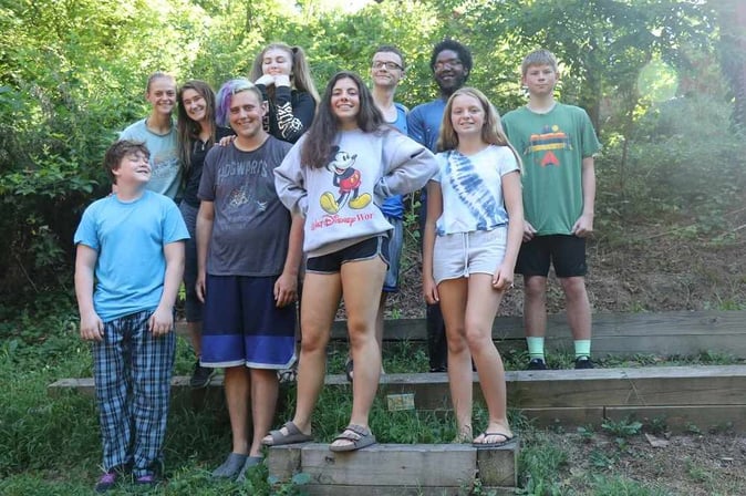 A group of Campers pose for a picture