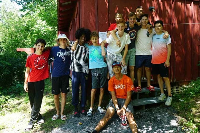 A group of Campers pose for a picture