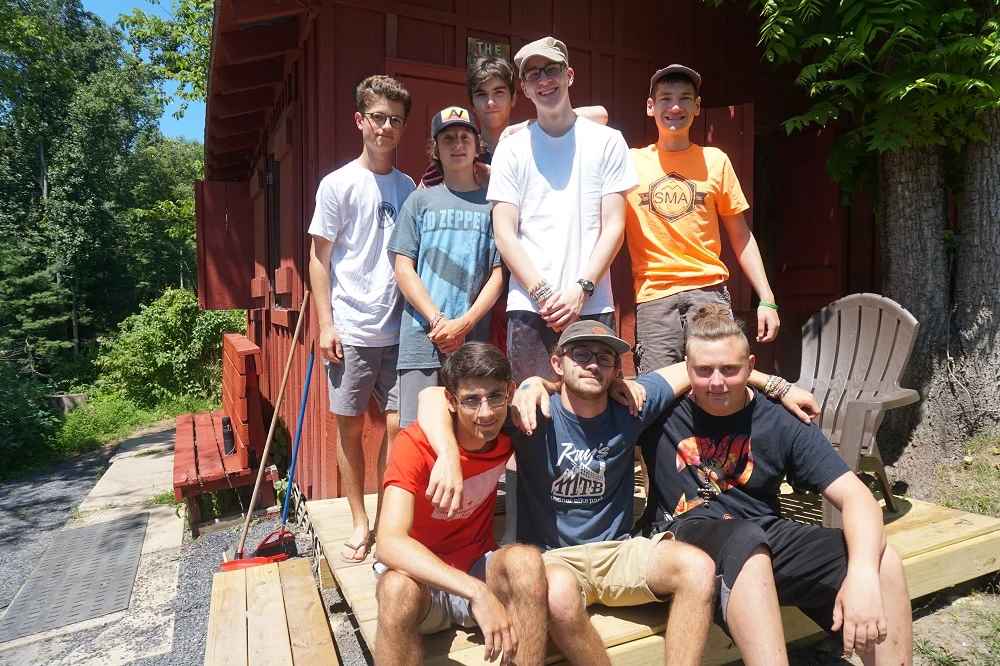 A group of Campers pose for a picture.