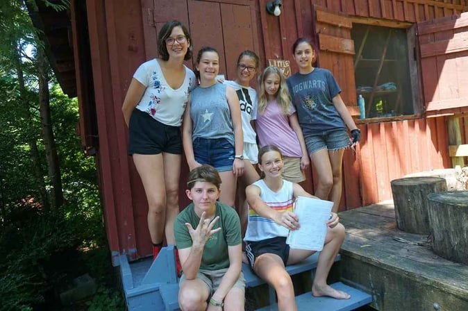 A group of Campers pose for a picture.