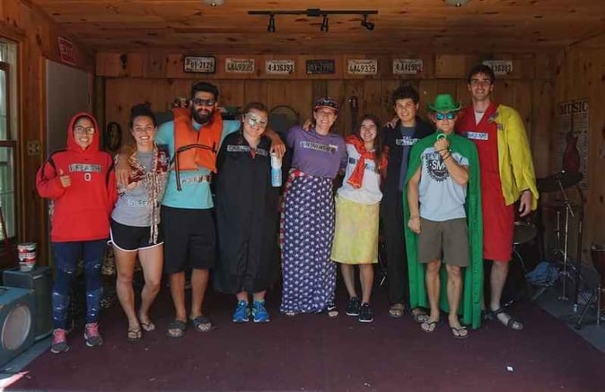 A group of Campers pose for a picture.