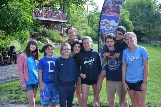 A group of Teen Campers pose for a picture.