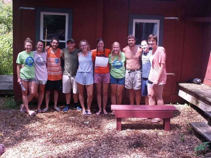 A group of Campers pose for a picture.