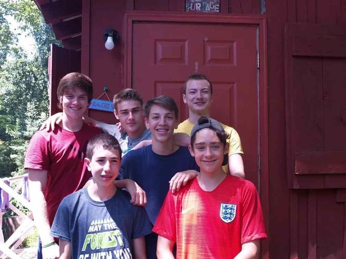 A group of Teen Campers pose for a picture.