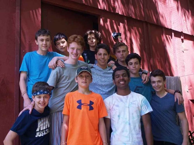 A group of Teen Campers pose for a picture.