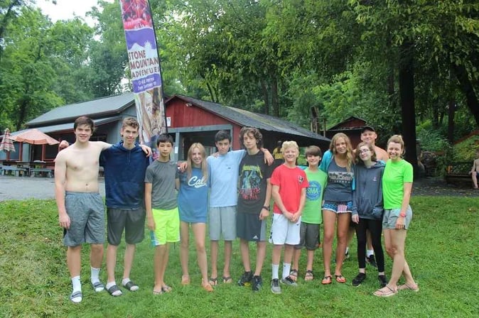 A group of Campers pose for a picture.
