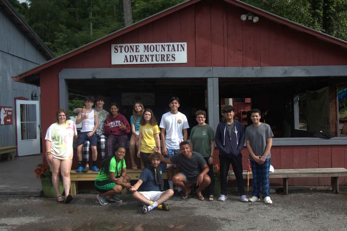 A group of Campers pose for a picture.