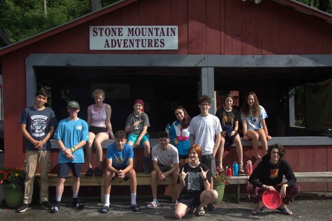 A group of Campers pose for a picture.