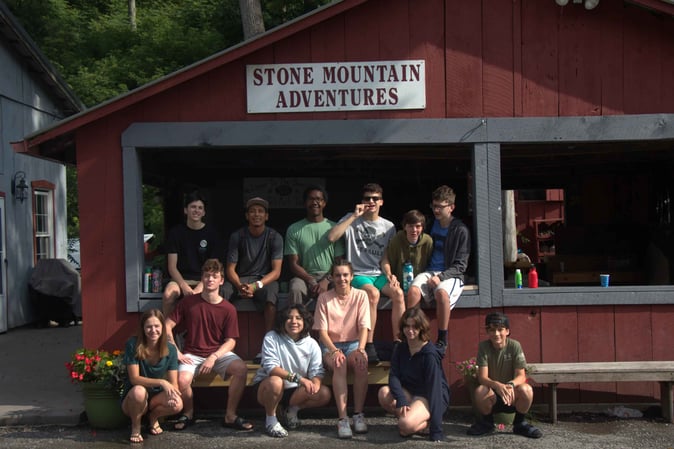 A group of Campers pose for a picture.
