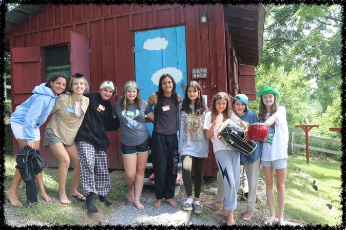 A group of Teen Campers pose for a group picture
