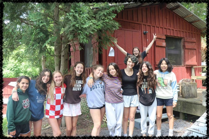 A group of Campers pose for a picture.