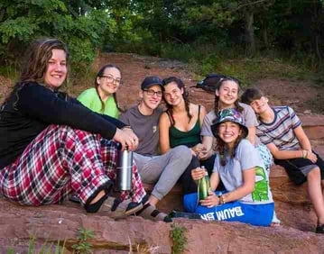 A group of Campers pose for a picture