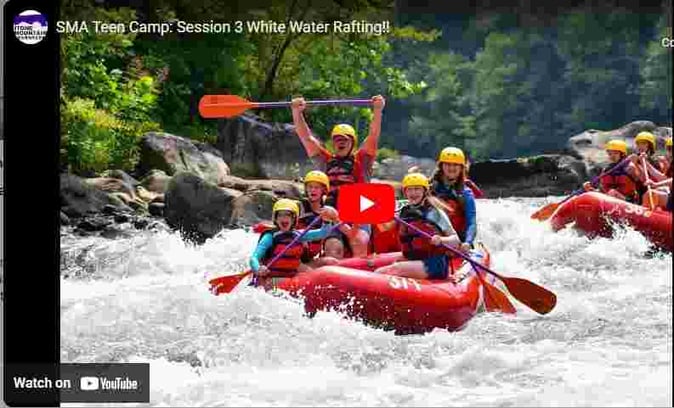 Screenshot of Session 3 white water rafting YouTube video
