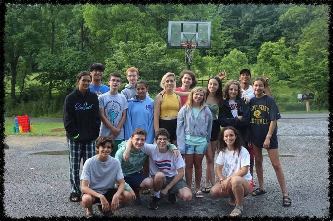 A group of Campers pose for a picture