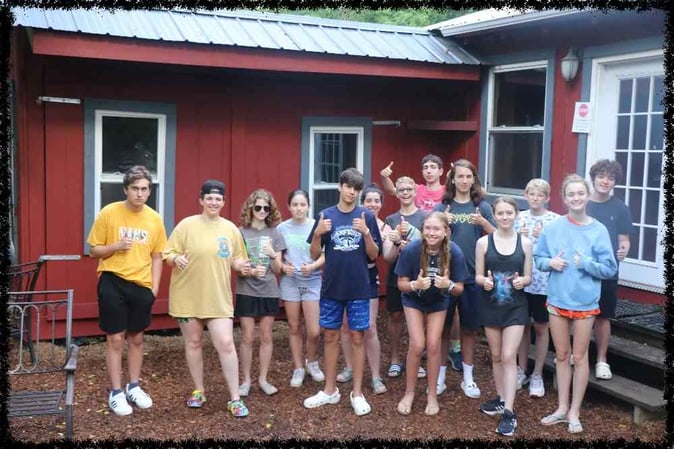 A group of Campers pose for a picture