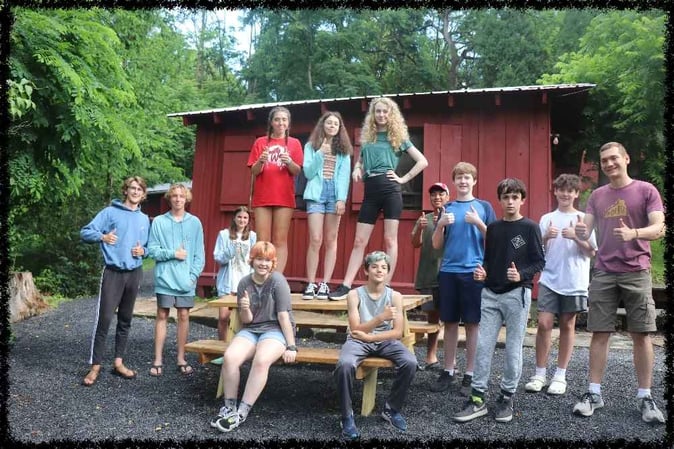 A group of Campers pose for a picture
