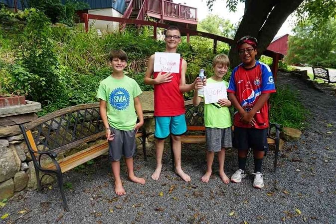 A group of Campers pose for a picture